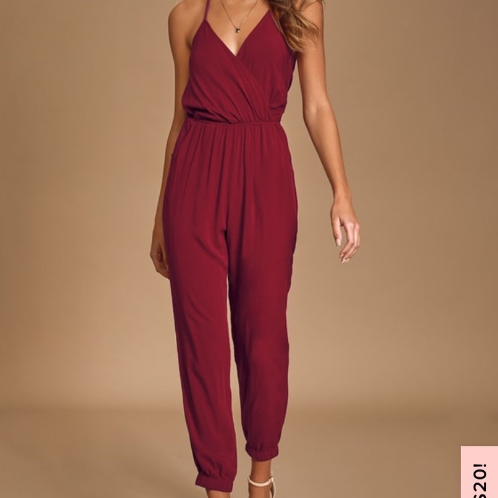 Lulu’s Learning to Fly Halter Jumpsuit NWOT